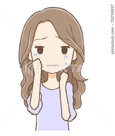 Tearful plain clothes woman (upper body) Tearful plain clothes woman (upper body) 78259937