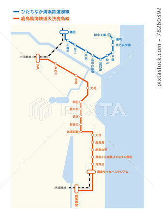 茨城縣私鐵路線圖（沿海地區/背景） 78260392