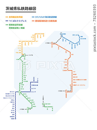 Ibaraki Prefecture Private Railway Route Map Ibaraki Prefecture Private Railway Route Map 78260393