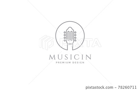 lines guitar hand hold logo symbol vector icon illustration graphic design 78260711