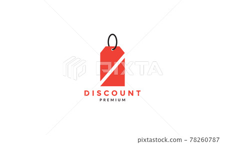 discount label cut logo symbol icon vector graphic design illustration 78260787