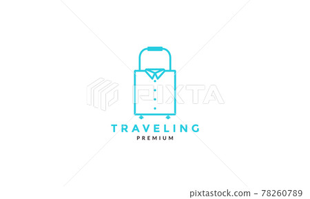 lines abstract bag travel with cloth logo symbol icon vector graphic design illustration 78260789