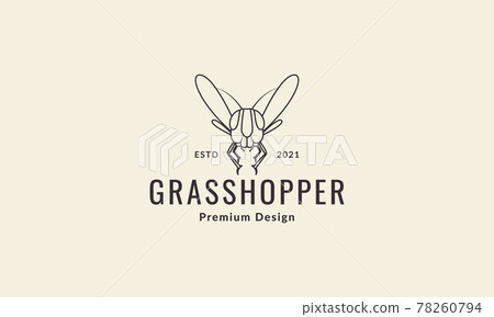 insect grasshopper fly lines logo symbol icon vector graphic design illustration 78260794