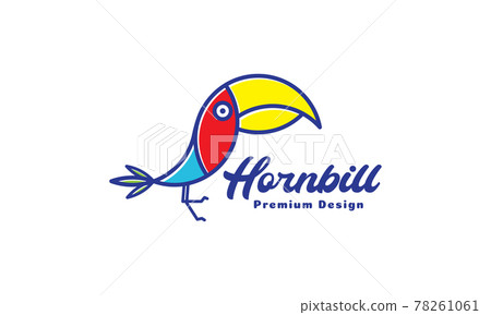 Logo of hornbill that is flying eps 10 2246855 Vector Art at Vecteezy