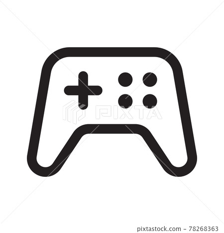 Joystick consoles outline icon isolated on white background Joystick consoles outline icon isolated on white background 78268363