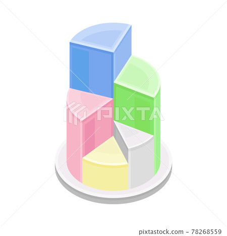 Circular Chart as Isometric Infographic as Graphic Visual Representation of Information or Data Vector Illustration Circular Chart as Isometric Infographic as Graphic Visual Representation of Information or Data Vector Illustration 78268559