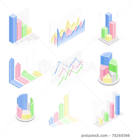 Isometric Infographic as Graphic Visual Representation of Information or Data Vector Set Isometric Infographic as Graphic Visual Representation of Information or Data Vector Set 78268566