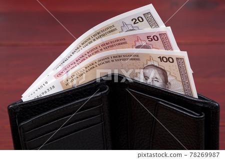 Bosnia and Herzegovina convertible mark in the wallet 78269987