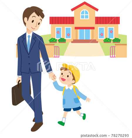 父親一家接孩子 父親一家接孩子 78270293