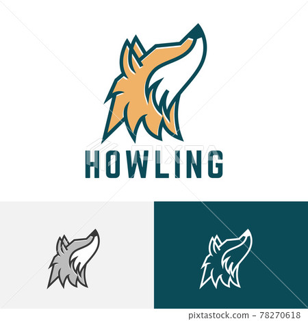Howling Wolf Head Wild Animal Nature Wildlife Logo 78270618