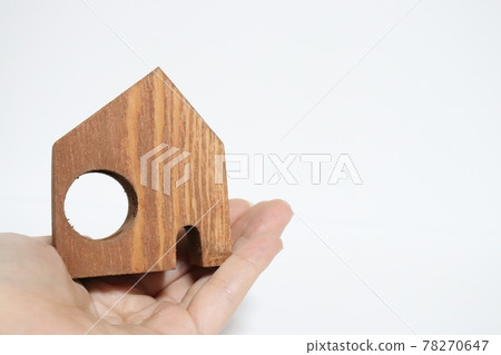 Wooden house on the hands Wooden house on the hands 78270647