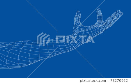 Hand hold some tiny or thin object. Vector - Stock Illustration ...
