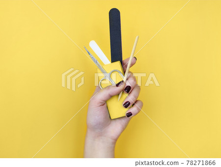 Crop woman with manicure supplies Crop woman with manicure supplies 78271866
