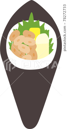 美味的手捲魷魚和納豆 78272733