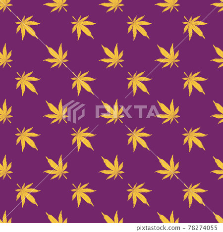 Cannabis pattern.hemp leave on a purple background 78274055