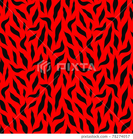 black leaves on a red background pattern 78274057