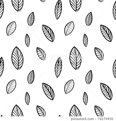 Black and white botanical seamless pattern. Black and white botanical seamless pattern. 78274450