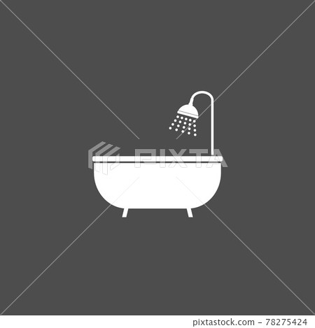 Bath, bathroom, shower icon. Vector illustration, flat design. Bath, bathroom, shower icon. Vector illustration, flat design. 78275424