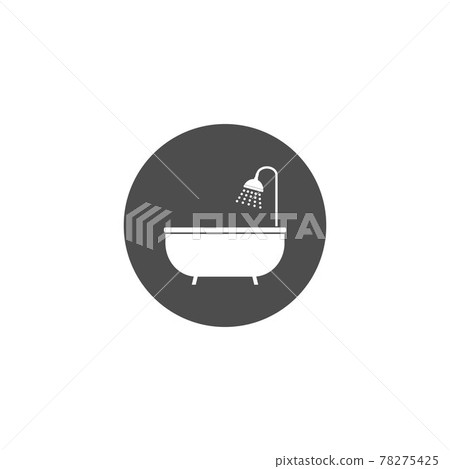 Bath, bathroom, shower icon. Vector illustration, flat design. Bath, bathroom, shower icon. Vector illustration, flat design. 78275425