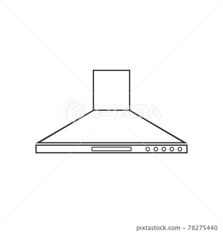 Exhaust hood line icon. Vector illustration, flat design. Exhaust hood line icon. Vector illustration, flat design. 78275440