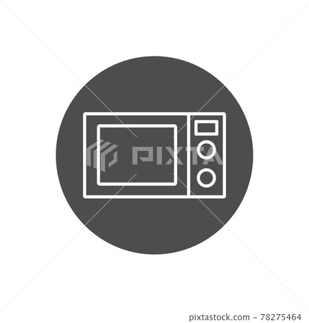 Home appliance, kitchen, microwave icon. Vector illustration, flat design. 78275464