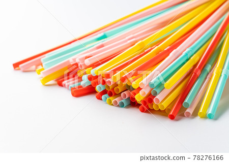 Colorful plastic straws 78276166