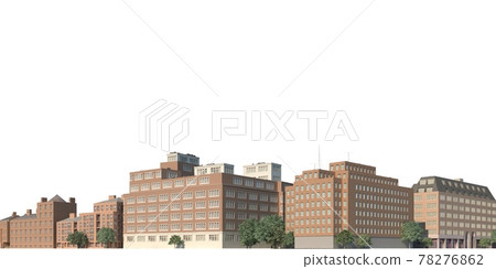 Cityscape 3d illustration isolated on white background 78276862