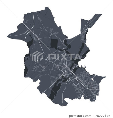 Potsdam map. Detailed map of Potsdam city poster with streets. Cityscape vector. Potsdam map. Detailed map of Potsdam city poster with streets. Cityscape vector. 78277176