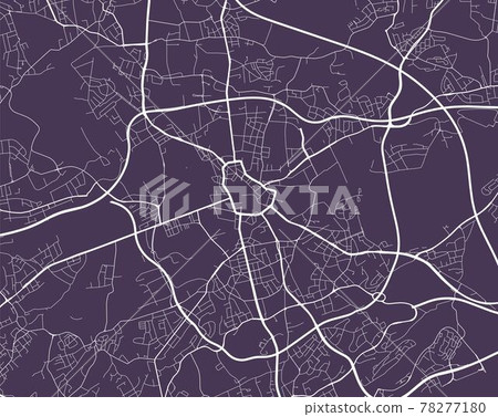 Detailed map of Bochum city, linear print map. Cityscape panorama. Detailed map of Bochum city, linear print map. Cityscape panorama. 78277180