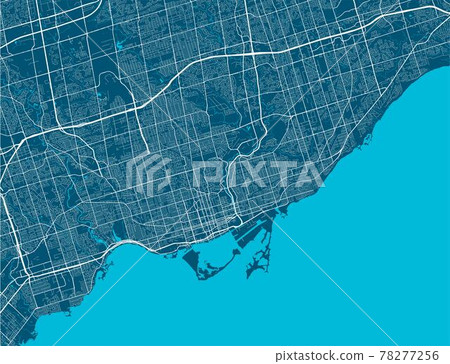 Detailed map of Toronto city, airview cityscape. Royalty free vector illustration. Detailed map of Toronto city, airview cityscape. Royalty free vector illustration. 78277256