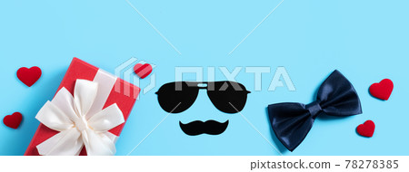 father's day background top view paper decoration Father's day 78278385