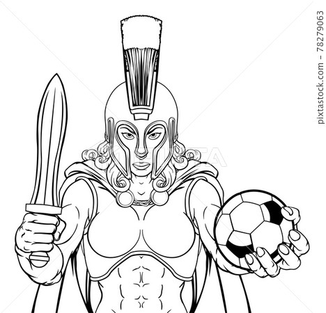 Spartan Trojan Gladiator Soccer Warrior Woman 78279063