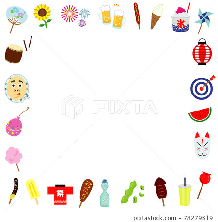 夏季節日矢量圖框架 78279319