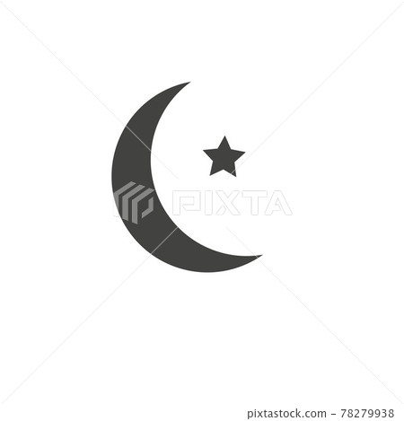 Star and crescent - symbol of Islam flat icon for apps and websites Star and crescent - symbol of Islam flat icon for apps and websites 78279938