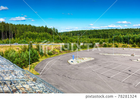 empty parking lot on highway 78281324