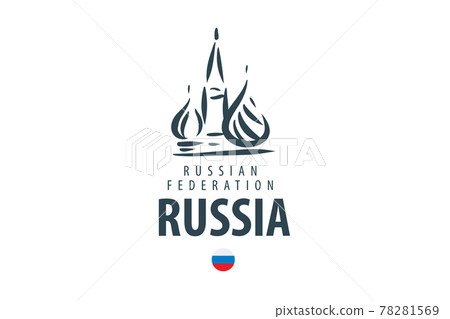 Vector Russia sign drawn by hand on a white background Vector Russia sign drawn by hand on a white background 78281569