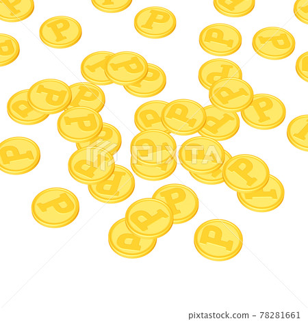 Economic illustration Background material Image of points to be accumulated Gold coins scattered (1) Economic illustration Background material Image of points to be accumulated Gold coins scattered (1) 78281661