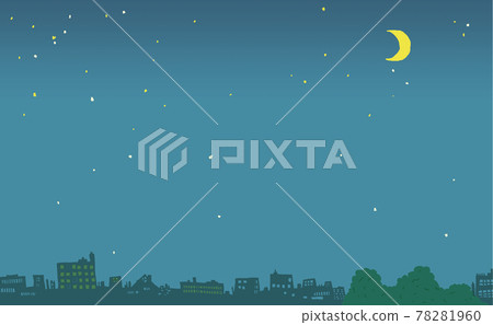 住宅區夜景。背景材料 住宅區夜景。背景材料 78281960
