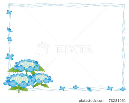 Light blue hydrangea frame Light blue hydrangea frame 78281961