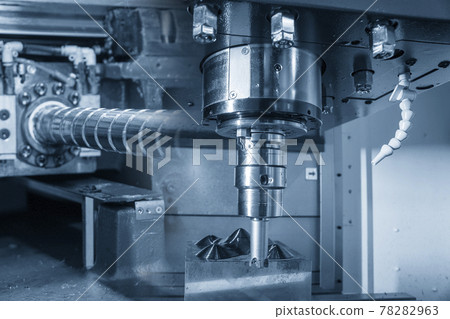 The abstract scene of CNC milling machine . 78282963