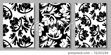 Floral web banner with traditional folk art ornament. Nature concept design. Modern floral collection of contemporary posters. Vector illustration for social media, print, postcard.Scandinavian style 78283294