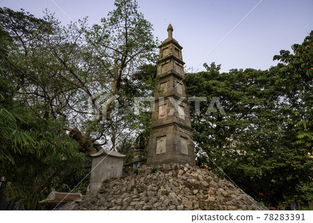 The Ngoc Son Temple In the Ngoc son Temple is revered Saint , who was considered one of the brightest stars in the literary and intellectual circles of Vietnam. 78283391