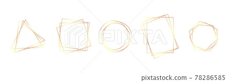Gold frames collection. Wedding invitation elements. Shiny geometric borders on white background. Modern golden stripes. Luxury design templates. Vector illustration Gold frames collection. Wedding invitation elements. Shiny geometric borders on white background. Modern golden stripes. Luxury design templates. Vector illustration 78286585