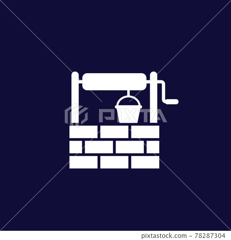 water well icon on dark water well icon on dark 78287304