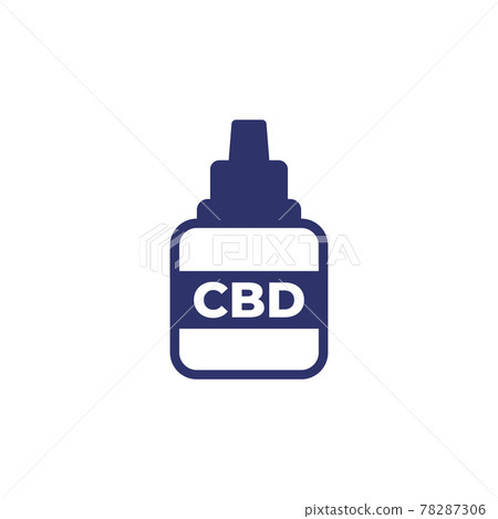 CBD medicine icon on white CBD medicine icon on white 78287306