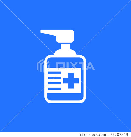 antiseptic, alcohol gel vector icon antiseptic, alcohol gel vector icon 78287849