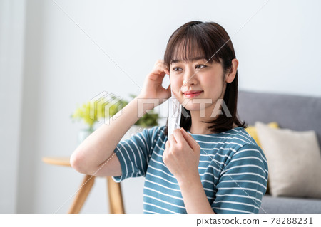 Young woman with mask Young woman with mask 78288231