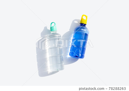 Plastic water bottles on white background. Plastic water bottles on white background. 78288263