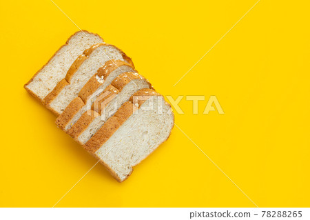 Sliced whole wheat bread on white background. 78288265