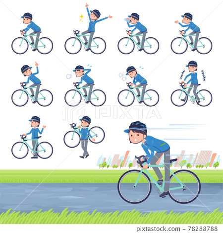 一組騎公路自行車的女送貨員 78288788